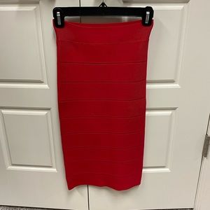 BCBG red bandage pencil skirt xxs